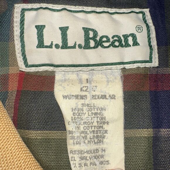 Vtg LL Bean  Chore Coat Barn Field Canvas Jacket Primaloft Flannel Lined - Picture 8 of 16